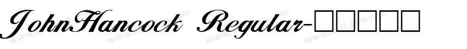 JohnHancock Regular字体转换